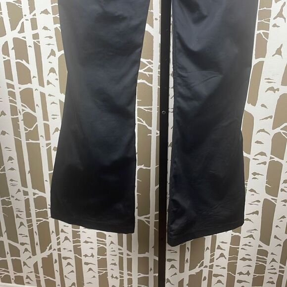 H&M Flared Leg Dress Pants Black Sateen sz 6 - Picture 8 of 10